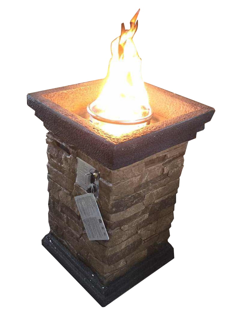 custom nfl fire pits on Peaktop 20 Inch Outdoor Square Slate Rock Gas Fire Pit Walmart Com Walmart Com