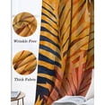 thumbnail image 3 of Orange Tropical Leaf Blackout Curtains for Bedroom Living Room Darkening Curtains 96 Inches Long Summer Palm Leaves Botanical Black Window Curtain 2 Panels Set Window Treatment Grommet Drapes 52"x96", 3 of 9