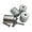 Silver, variant on Aluminum Amplifier Feet Pad Shock Absorbing Stand Base PC Chassis Heat Dissipation