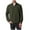 Army Green, variant on Paiwinds Men’s Solid Stand-Collar Utility Top, Quarter-Zip & Button Front Long-Sleeve Shirt, Lightweight Polyester Casual Jacket for Work-Home-Outdoors, All-Season Regular Fit