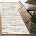 thumbnail image 2 of SAFAVIEH Alamo Olga Stripe Runner Rug, Taupe/Ivory, 2'2" x 8', 2 of 8