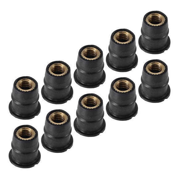 thinsony 10 Pcs Écrous à Vis en Caoutchouc pour Moto, Attaches Antichoc pour Moto, M6
