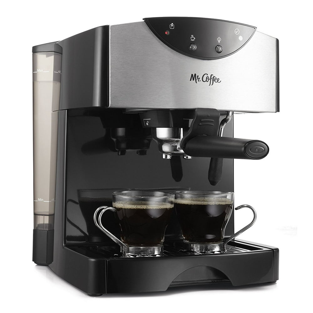 Mr. Coffee 2 Shot Pump Espresso & Cappuccino Maker, Black