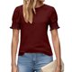 thumbnail image 5 of TaTaai Delicate Sleeve Blouse for Women, Airy Summer T-Shirt, Soft Detailed Top, Ideal for Casual, Vacation, Evening Events and Seasonal Activities Gift, 5 of 6