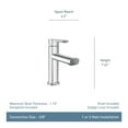 thumbnail image 2 of Grifo para lavabo de baño Moen Meena, dorado bronceado, de una sola manija, 2 of 8