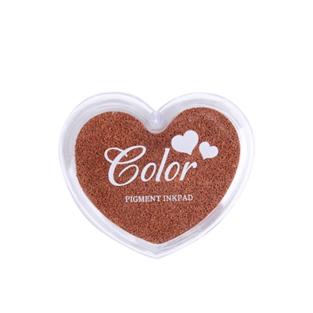 Sellos de tampones de tinta para dedos artesanales Colores de caramelo Diseño en forma de c Carevas Alpad de tinta
