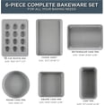 thumbnail image 2 of Country Kitchen Heavy Duty Baking Pans Bakeware Set with Textured Silicone Coating, Navy, 6-Piece, 2 of 9