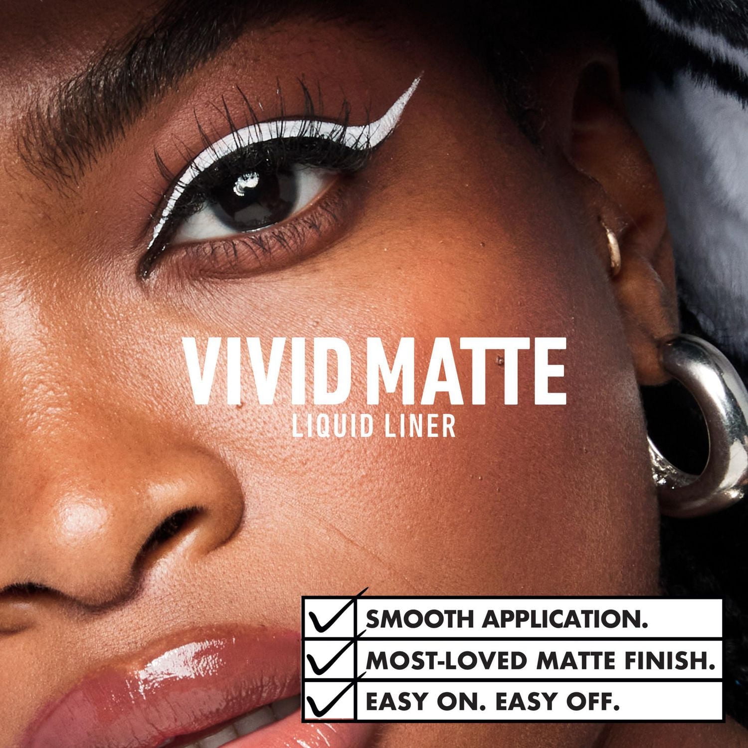 NYX PROFESSIONAL MAKEUP, Vivid Matte, Liquid Eyeliner, Transfer resistant, Precise tip, Matte finish - BLACK, Liquid matte liner