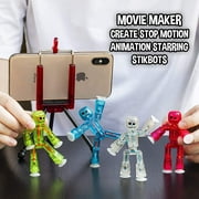 Zing Stikbot Studio Animation Stop Motion Kit with Posable Figures and Green Screen