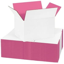 UCANPACK Pink Color Shipping Boxes 7 x 7 x 5" (Color Inside) - 25 Pack Small Cardboard Boxes, 7x7x5 Shipping Boxes - Custom Shipping Boxes Made in USA