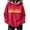 Red, variant on Women's Retro Stripe Hoodie Pullover Long Sleeve Colorful Casual Sweatshirt Top