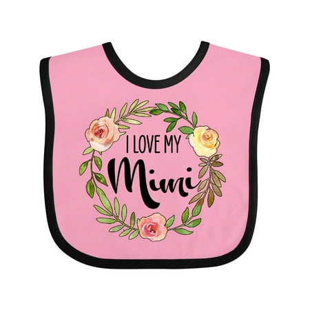 

Inktastic I Love My Mimi- Flower Circle Gift Baby Boy or Baby Girl Bib