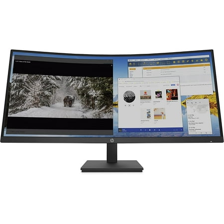 UPC: 0195908240488 | HP M34d 34-inch VA W-QHD Curved 5ms 100Hz Monitor 3B1W4AA#ABA Black