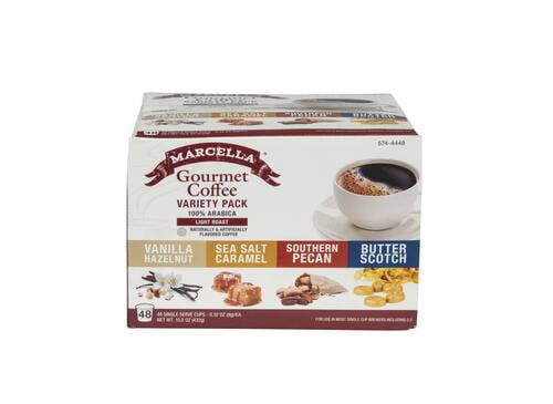 Marcella Gourmet Coffee Variety Pack Light Roast Coffee Pods - 48 Count