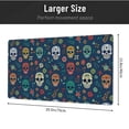 thumbnail image 4 of XMXT Non-Slip Gaming Mouse Pad, Colorful Skull Patterns Mousepad Computer Keyboard Mats Desk Pads Office Decor Accessories, 15.8"x29.5", 4 of 8