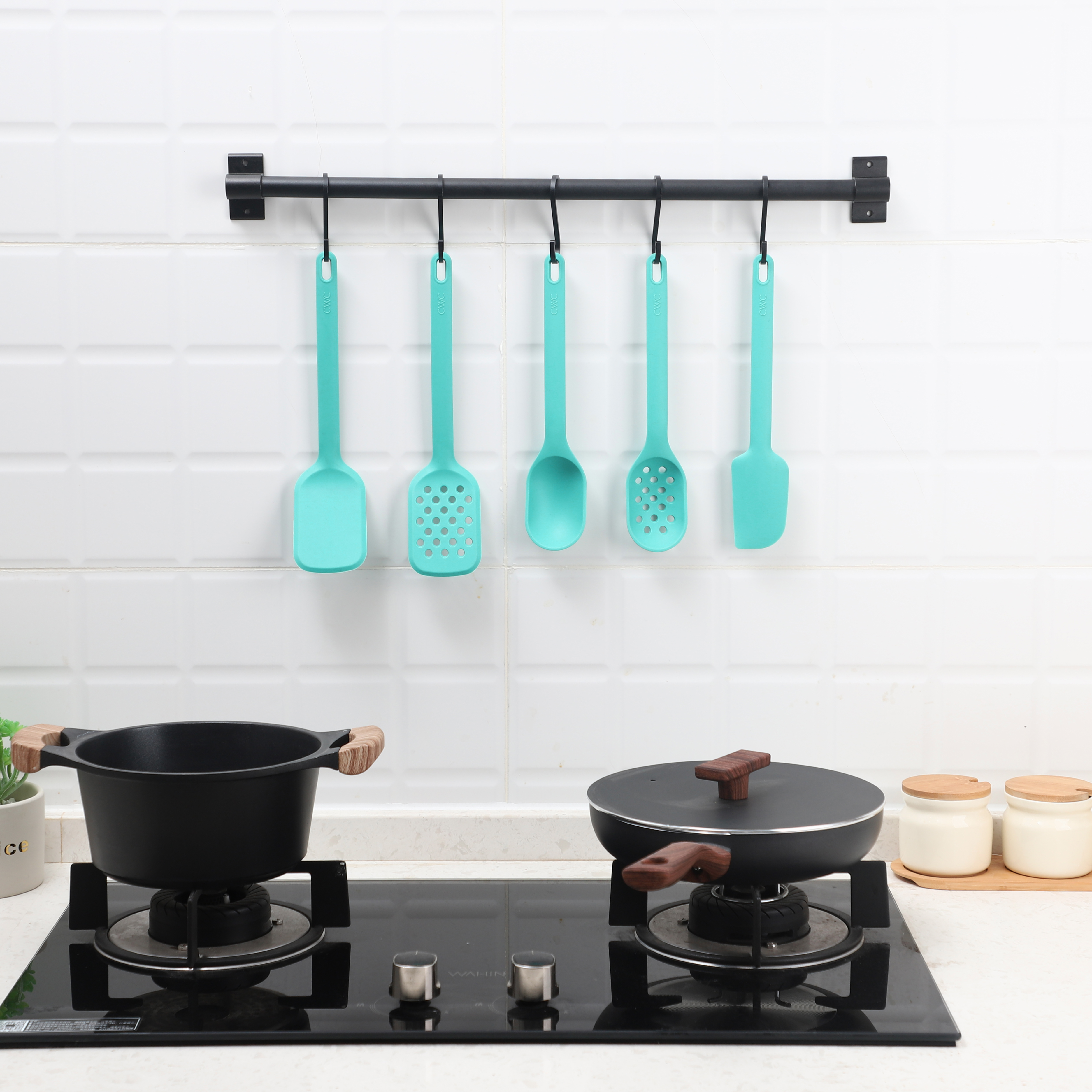 Cook with Color Heat Resistant Dishwasher 12 in Food Safe Silicone Kitchen Spatula
