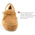 thumbnail image 4 of Minnetonka Men's Sheepskin Hardsole Moccasin Slippers 8 M Tan, 4 of 6