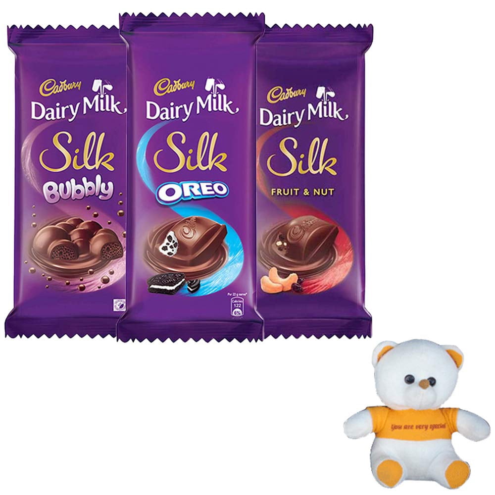 SFU E Com Cadbury Dairy Milk Silk Bubbly, Silk Oreo, Silk Fruit nut
