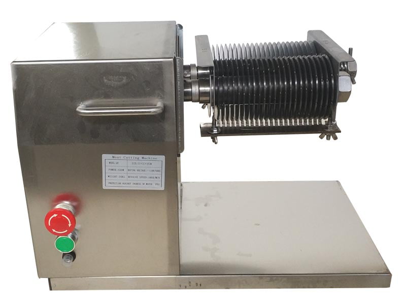 US Stainless Commercial Meat Slicer Meat Cut Machine Cutter 500kg/Hour 3mm Blade 