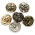 thumbnail image 5 of 5pcs Vintage Lion Pattern Shank Metal Button Round for Sewing Clothing Suits Blazer Jacket Uniform Handwork (Antique Gold, 12.5mm), 5 of 6