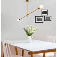 thumbnail image 2 of Brass Sputnik Chandeliers Hanging/Ceiling 2 Lights - for Living Room, Home Decor Golden Finish Ceiling Lamp, 2 of 3
