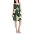 thumbnail image 2 of FORMRS Summer Dress for Women Loose U Neck Sleeveless Midi Beach Sundresses with Pockets, Black Abstract, 2 of 8