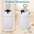 thumbnail image 4 of sexaoalx Diaper Pail, 12L Odor Control Trash Can with Locking Lid, Cartoon Design Waste Bin for Bathroom, Laundry, Living Room, 4 of 11