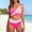 Red, variant on Trendy Two Piece Swimwear Set for Women - Stylish Tankinis with V-Neck and Hollow Design for and Summer
