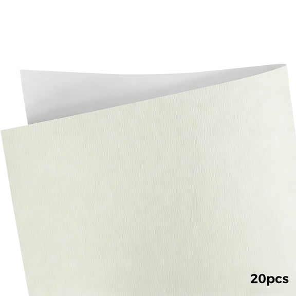 20 Pcs A4 Printable Sticker Paper, 8.3 x 11.7 in / 21 x 29.7 cm, Inkjet Compatible, with Natural White Tree Fiber Texture, Customizable for Labels, DIY, Decorative Printing