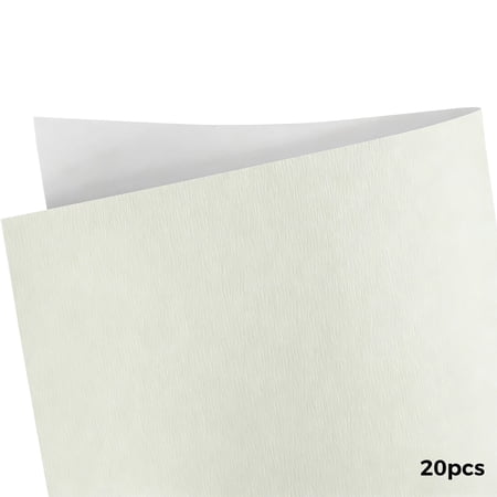 20 Pcs A4 Printable Sticker Paper, 8.3 x 11.7 in / 21 x 29.7 cm, Inkjet Compatible, with Natural White Tree Fiber Texture, Customizable for Labels, DIY, Decorative Printing