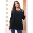 thumbnail image 6 of Roaman's Women's Plus Size Lace Embellished Swing Ultra Femme Top, 6 of 6