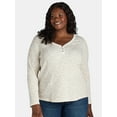thumbnail image 2 of Terra & Sky Women's Plus Thermal Henley Top, Available in 1 and 2-Pack, Sizes 0X-5X, 2 of 6