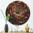 thumbnail image 2 of Designart 'Brown Fractal Flower On Black' Modern Wood Wall Clock, 2 of 5