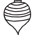 thumbnail image 1 of Printtoo Spinning Top Design Square Wooden Rubber Stamp Craft Textile Block-2 x 2 Inches, 1 of 1