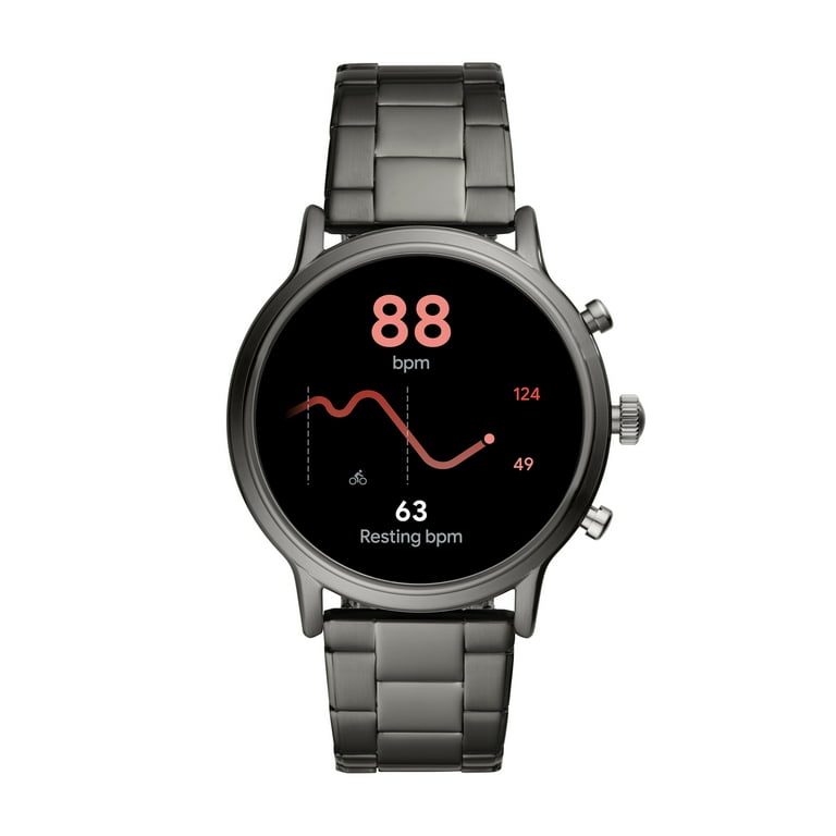 Fossil Men's The Carlyle HR Smartwatch Titan Smoke-Tone Fossil Men's The Carlyle HR Smartwatch Titan Smoke-Tone