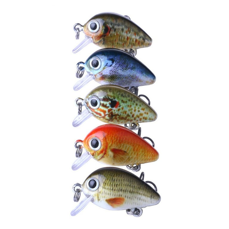 5pcs 1.5g 2.7cm Mini Wobblers/Crankbait Fishing Lure Artificial