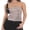Light Brown, variant on Women Tube Tops Flower/Zebra Pattern Print Strapless Tops Summer Fashion Backless Bandeau Shirts Streetwear