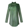 thumbnail image 5 of Ydkzymd Long Sleeve Womens Shirts XL Plain Army Green Football Shirts for Women Curbside Tie Dye Comfy Thermal Plus Size Tops Floral Lounge Turtleneck Blouses, 5 of 5
