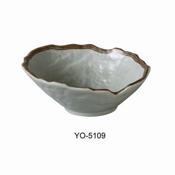 Yanco YO-5109 9 in. Yoto Melamine Sheer Bowl, Matte - 28 oz - Pack of 48