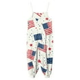 thumbnail image 4 of Qopobobo 4th July Infant Outfits Girls 4th of July Outfit American Flag Dress Crisscross Back Red White and Blue Patriotic Dresses Red,1-2 Years, 4 of 5