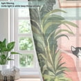 thumbnail image 4 of Yayeee Window Curtains Light Filtering 63"x42" Grommet Panel Pair Home Living Room Decor, Pink Sleeping Cat, 4 of 7