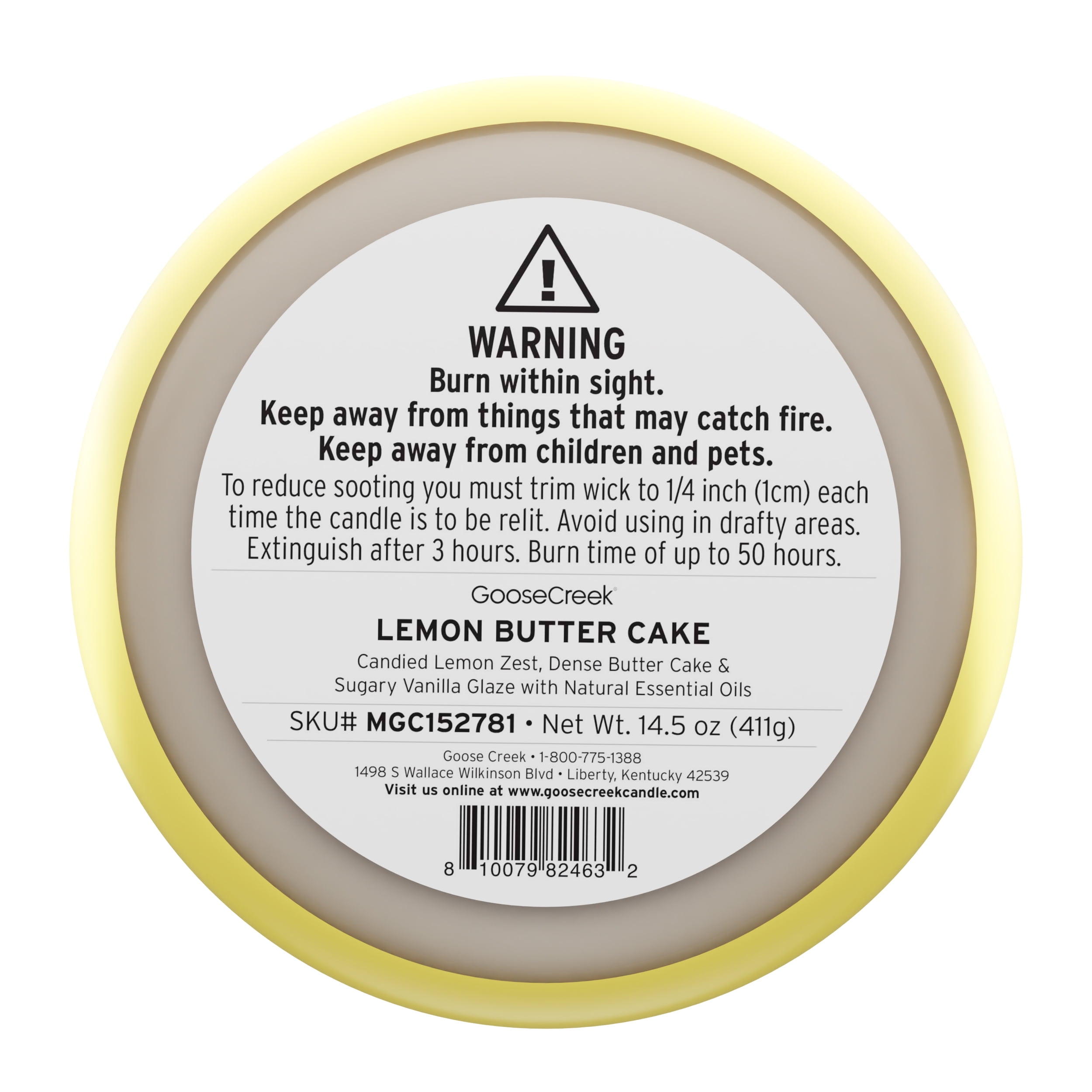 Goose Creek 3-Wick Lemon Butter Cake Scented Jar Candle, 14.5 oz.
