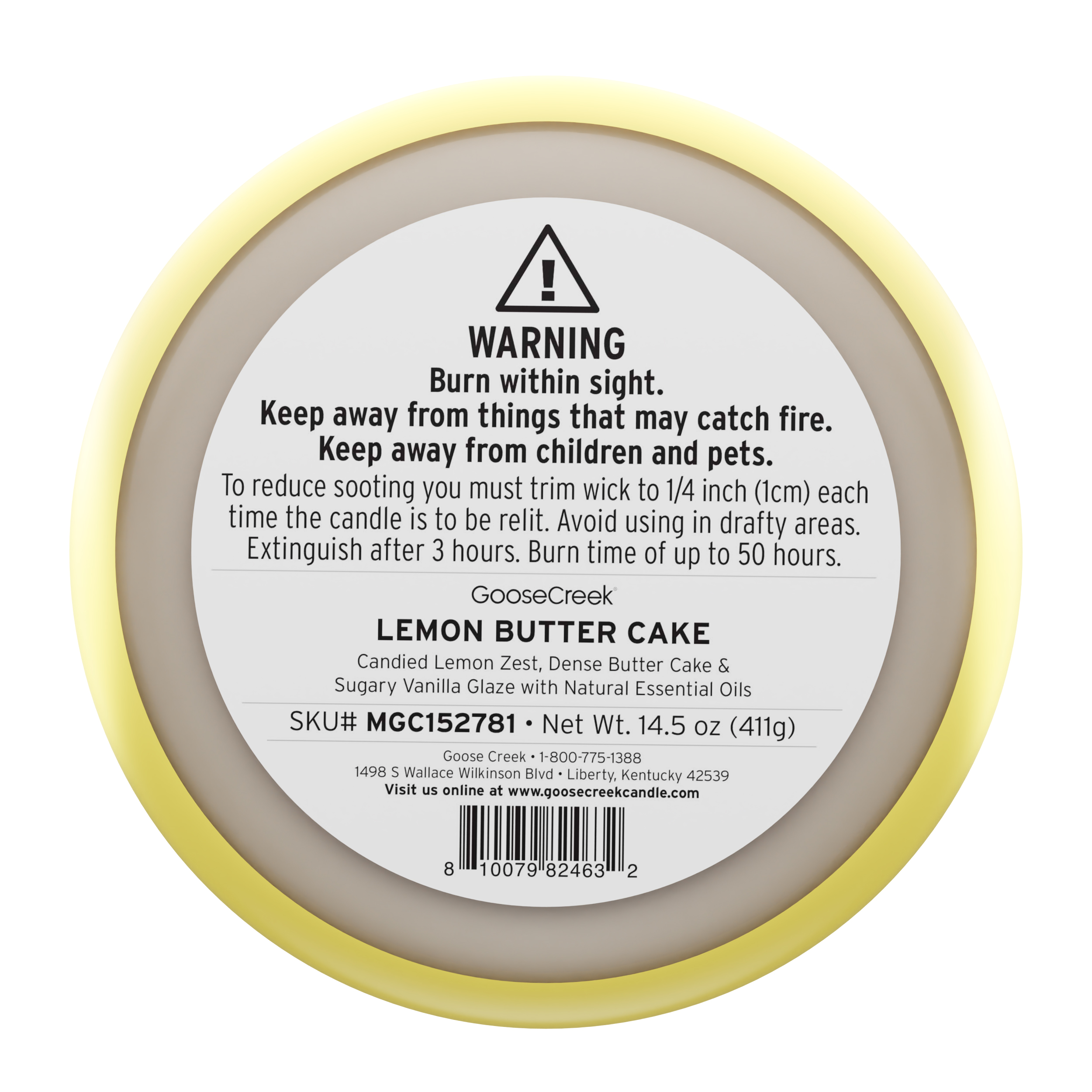 Goose Creek Lemon Butter Cake 3-Wick Scented Candle, 14.5 oz photo 6