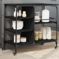 thumbnail image 1 of vidaXL Kitchen Trolley Black 100x45x89.5 cm Engineered Wood, 1 of 1