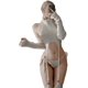 thumbnail image 1 of XmhyTop Conjunto de lencería femenina en blanco, halter corto ajustable, bragas matching, medias y calentabrazos, ideal para cosplay y fiestas sexy,Talla única, 1 of 5
