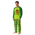 thumbnail image 2 of Onlypjs Family Christmas Pajamas Matching Sets Kelly Green Teacher Tree Raglan Tops Plaid Pants Holiday Sleepwear Loungewear for Couples, Men and Women, 2 of 5