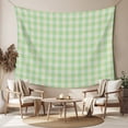 thumbnail image 2 of Sage Green Large Tapestry for Bedroom Wall Hanging Tapestry,Grid Checkered Plaid Gingham Lattice Trellis Ceiling Backdrop Tapestries Poster Blanket Wall Decor for Teens Room Living Room 85" x 90", 2 of 8