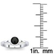 thumbnail image 5 of SuperJeweler 1/2 Carat Rose Cut Black Diamond Solitaire Engagement Ring In 14 Karat White Gold For Women, 5 of 6