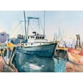 thumbnail image 2 of Calcasola, Stephen 18x15 Gold Ornate Wood Framed with Double Matting Museum Art Print Titled - Point Judith Rhode Island Harbor, 2 of 4