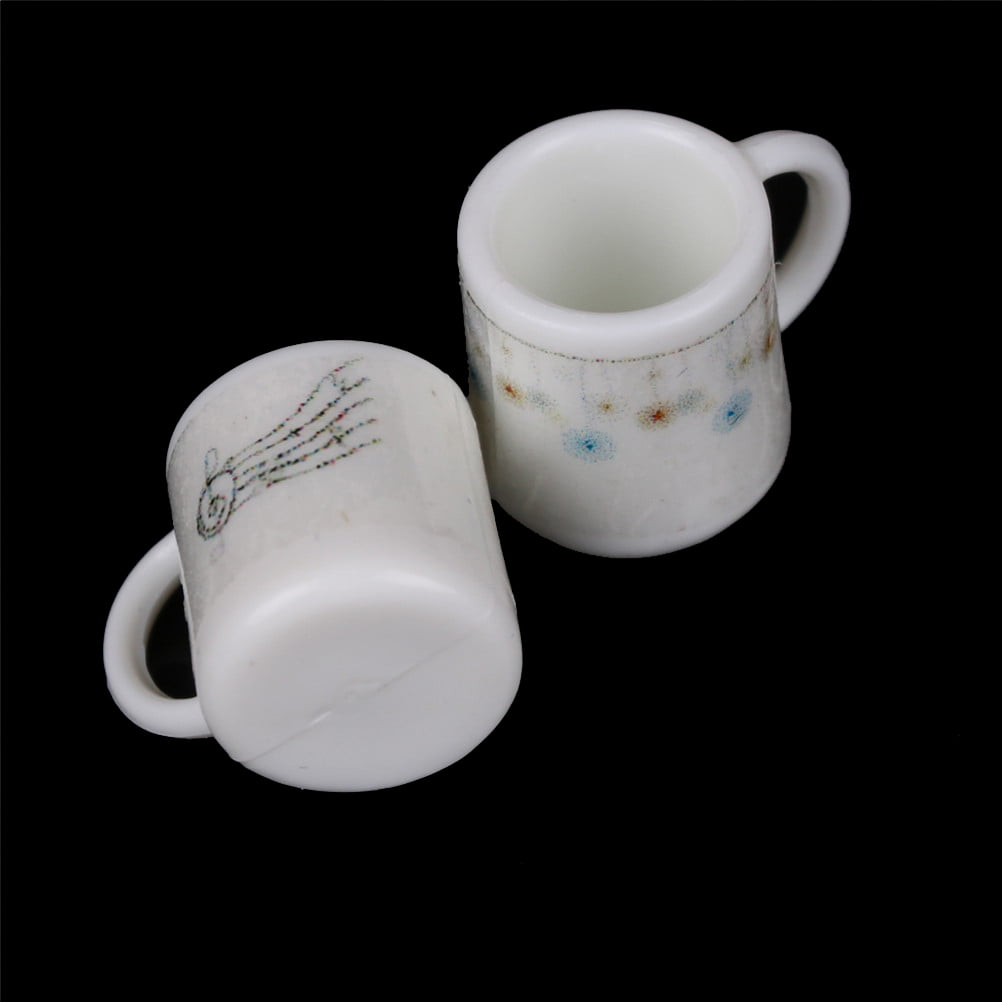 2pcs 1:12 Dollhouse Mug Miniature Cup Toy Fairy Garden Miniatures Decorationha 